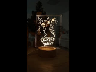 3d lamp haunted family