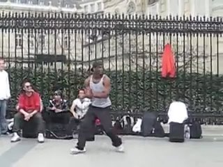 incredible dance of a street dancer in paris